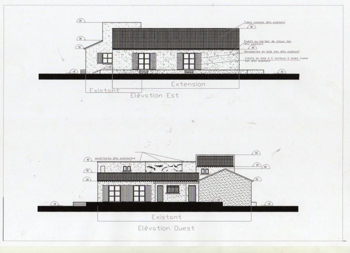 Maison d'htes - extension ( projet en cours ) : Faades projet