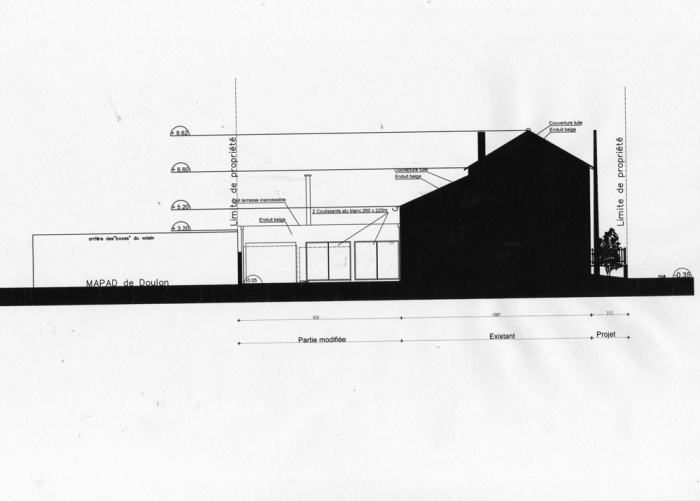 Rnovation d'une maison et amnagement de son extension ( projet en cours ) : Faade extension