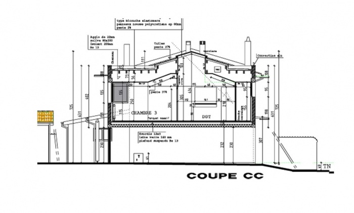 Extension maison : favard coupe