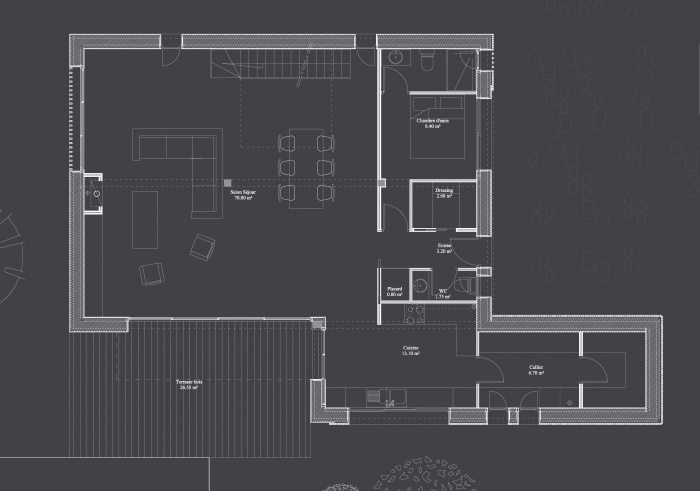 Maison contemporaine basse consommation : 03 Plan RDC copie