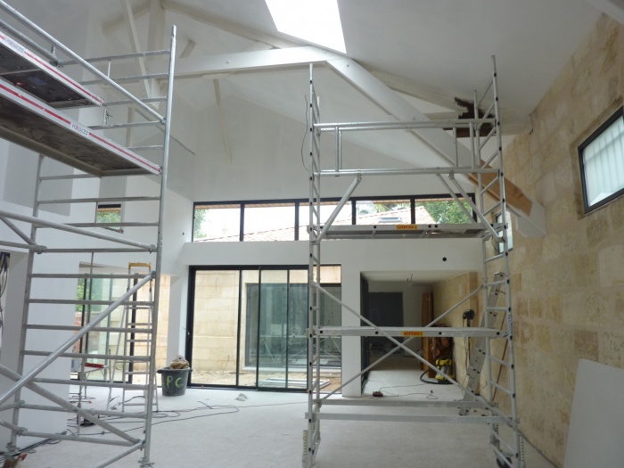 Hangar réhabilité en maison familiale