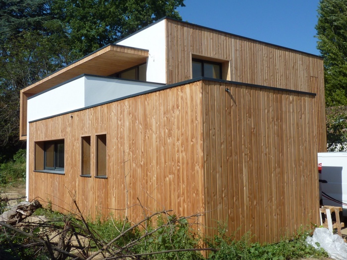 Maison contemporaine basse consommation : Angle sud est