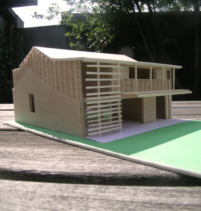 Maison B : Maquette angle sur jardin.JPG