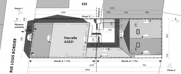 Rhabilitation d'une choppe double avec patio : 2