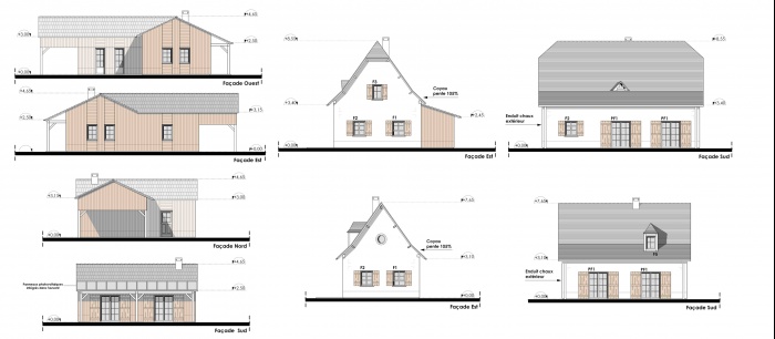 Maison Prigourdine avec gte et atelier, isolation paille : 12