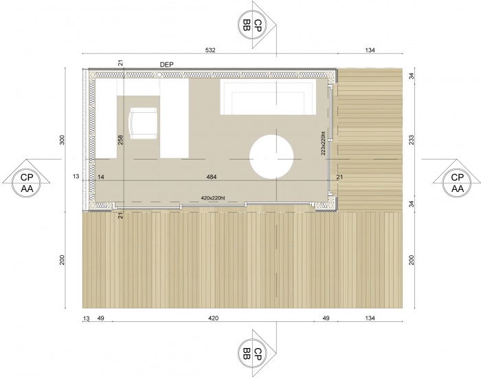 Mon Bureau dans Mon Jardin : plan intrieur