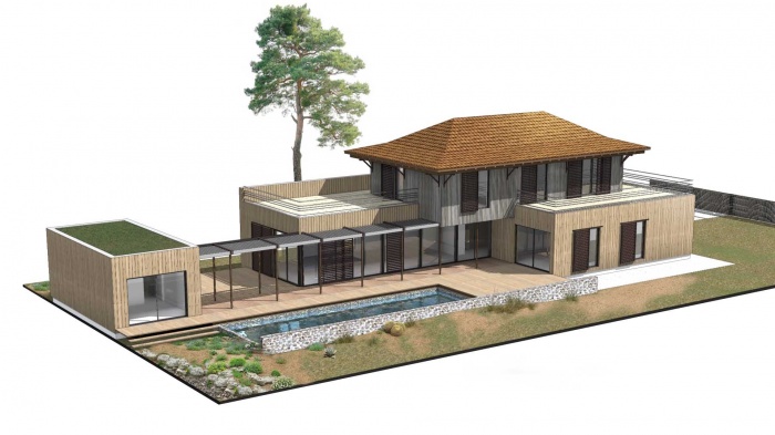 Maison à ossature bois située au Cap Ferret