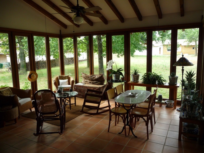 Construction d'une maison : Terrasse intrieure