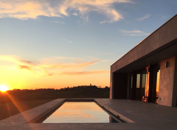 Maison G1 à Corronsac (31) : Coucher de soleil.JPG