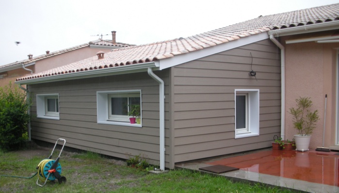 Extension d'une maison d'habitation : vue arrire