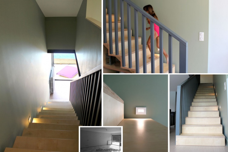 Amnagement complet dune villa prs de Bordeaux : Pessac escalier